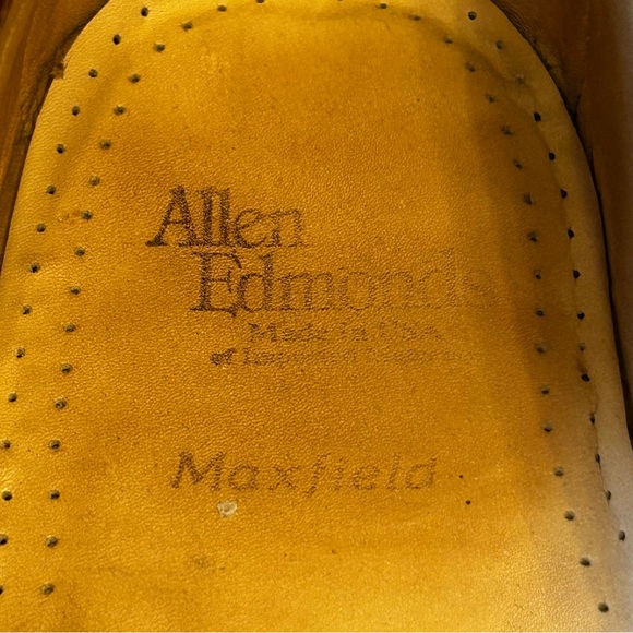 Allen Edmonds Maxfield Tassel Leather Loafer Slip On Shoes Sz 11-1/2 Brown - Picture 13 of 13